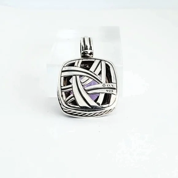 David Yurman 17mm Albion Amethyst Diamond Moonlight Ice Enhancer / Pendant - Picture 5 of 5